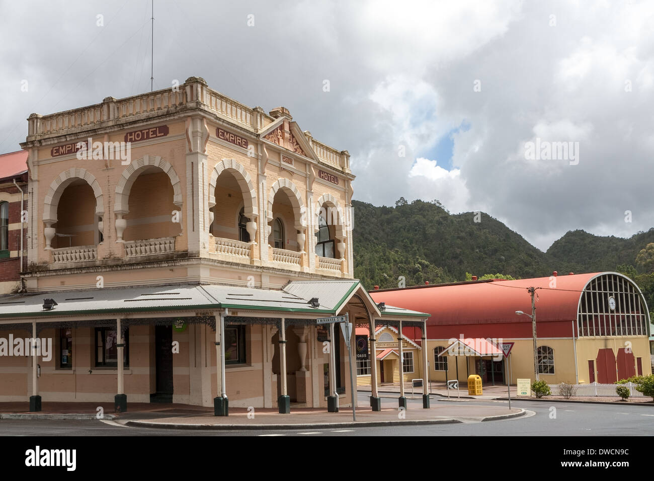 Empire Hotel & original Railway Station Historic Queenstown, Tasmania