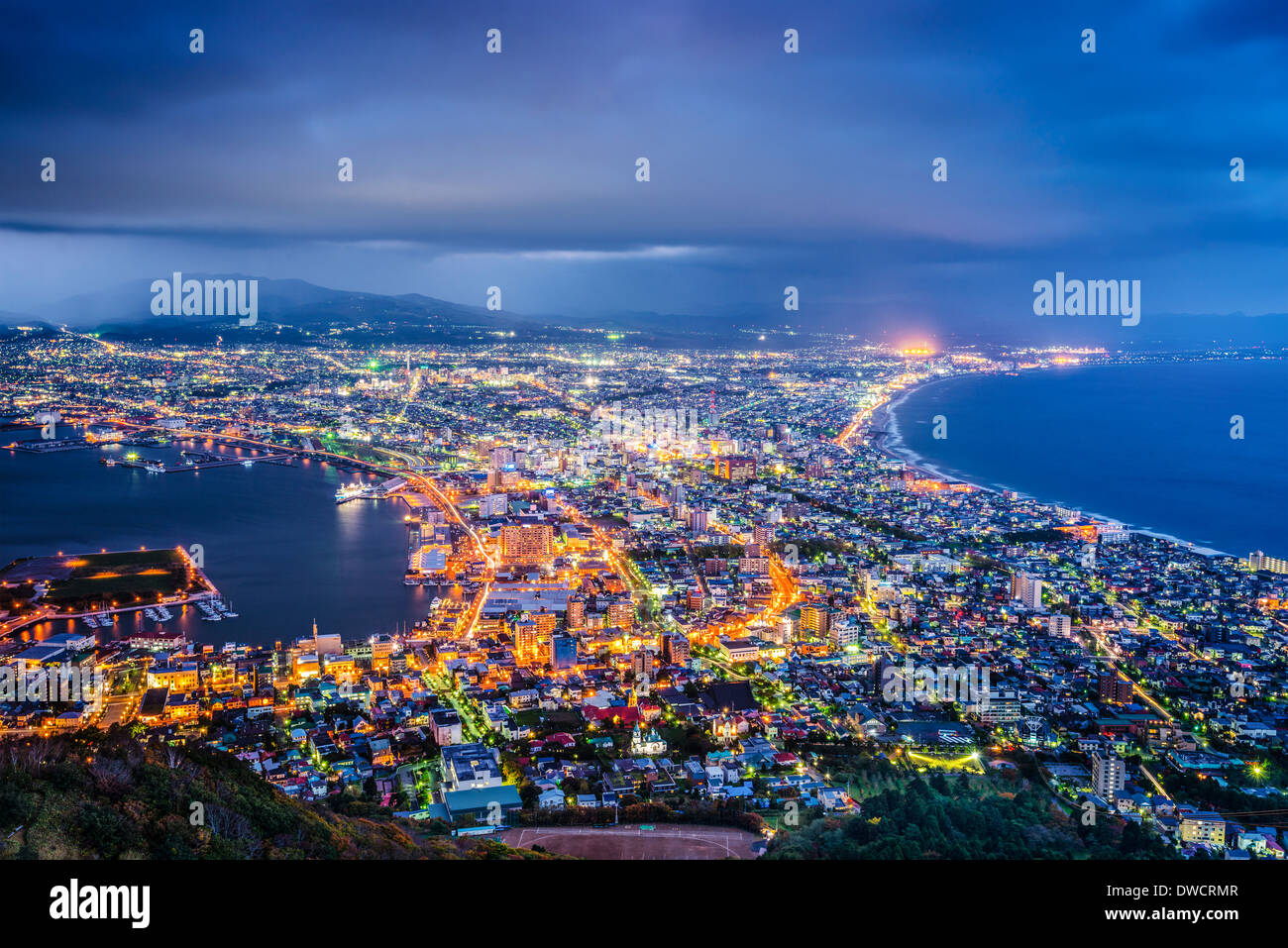 Hakodate, Japan aerial view. Stock Photo