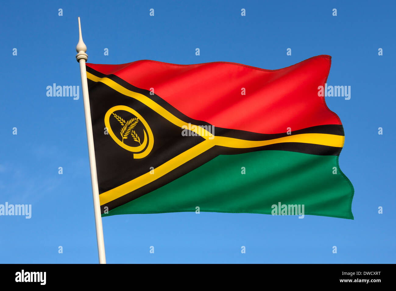 Flag of Vanuatu Stock Photo