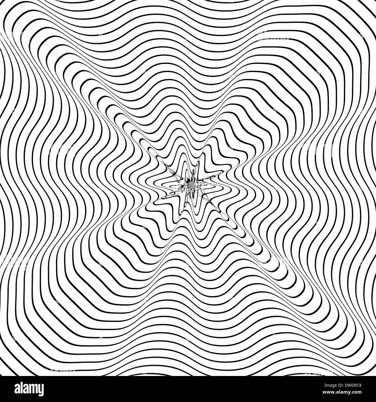 Black and White Hypnotic Background. Vector Illustration Stock Photo ...