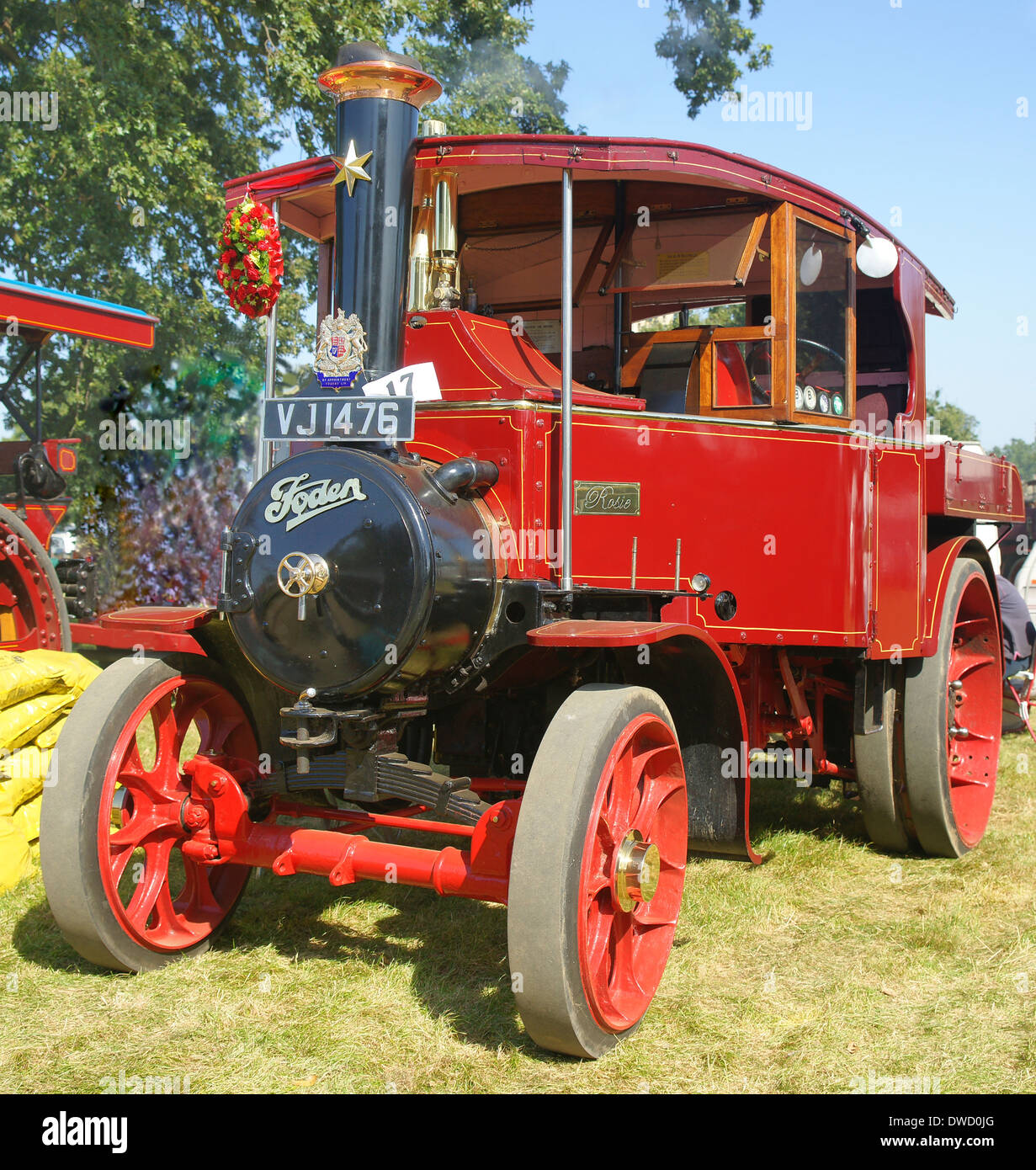 1928 Foden steam lorry tractor truck wagon 13266 VJ1476 Rosie Stock Photo