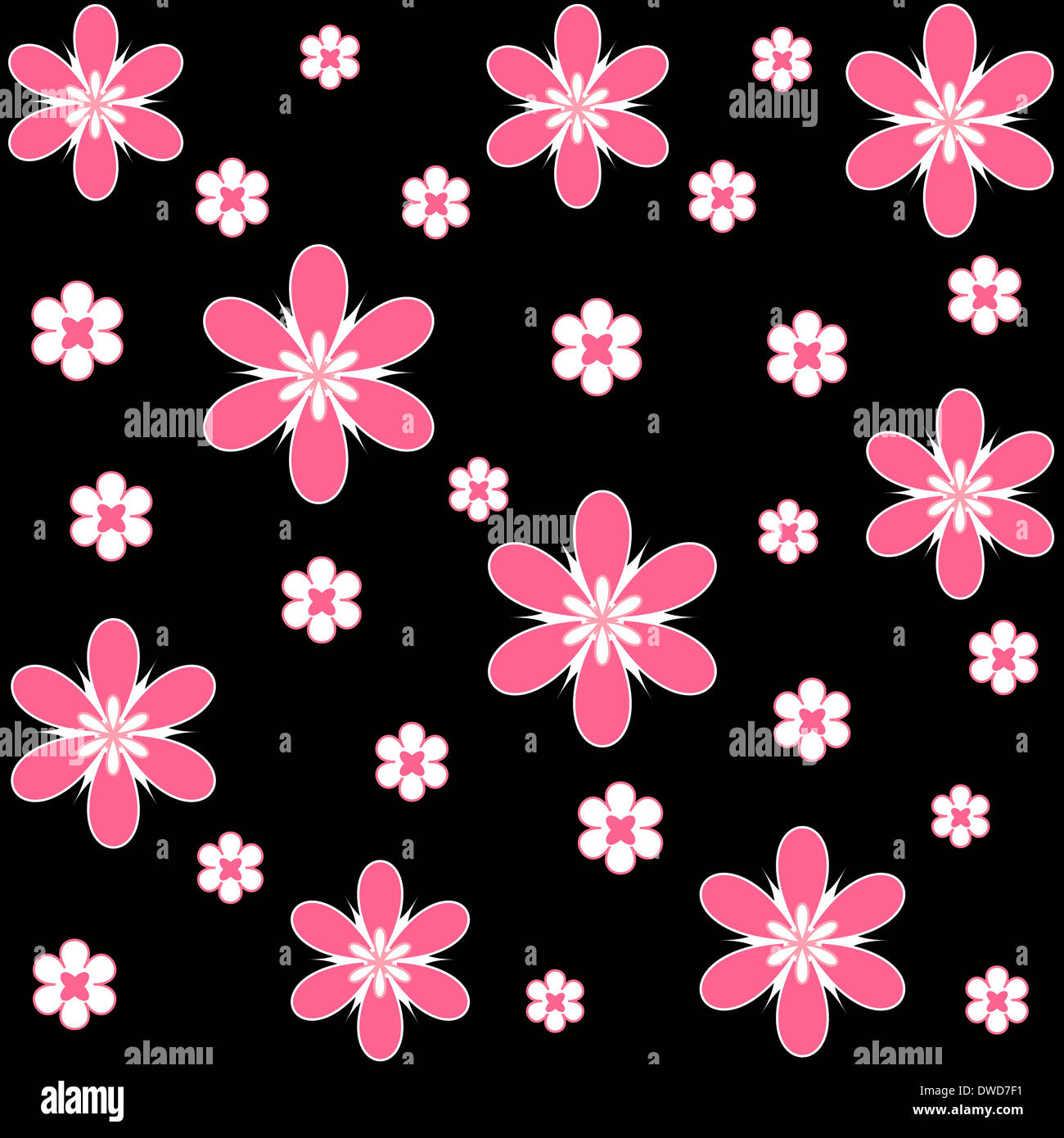 Colorful seamless floral pattern Stock Photo