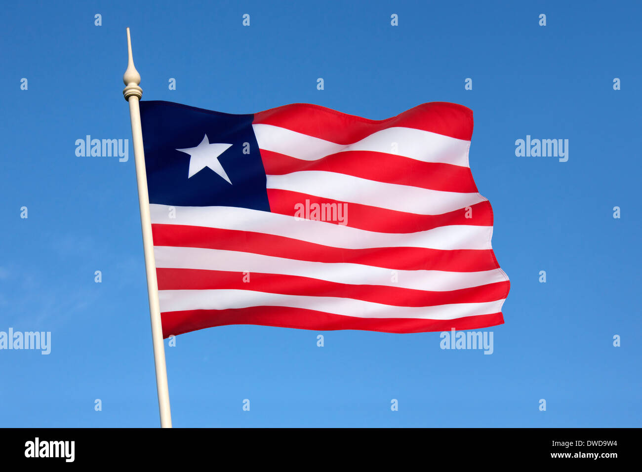 Flag of Liberia Stock Photo