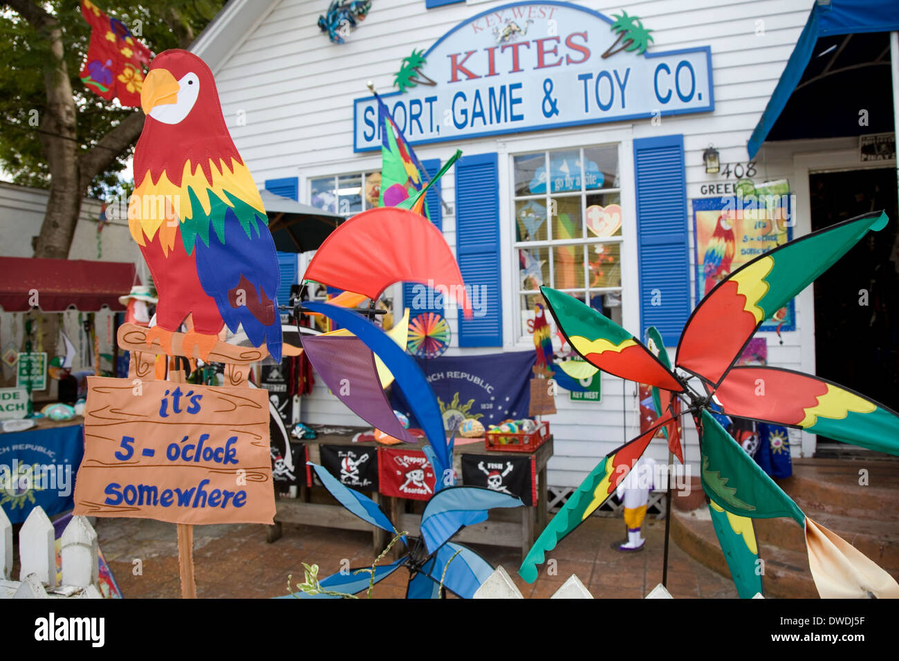 The streets of Old Town Key West are lined with colorful and unusual