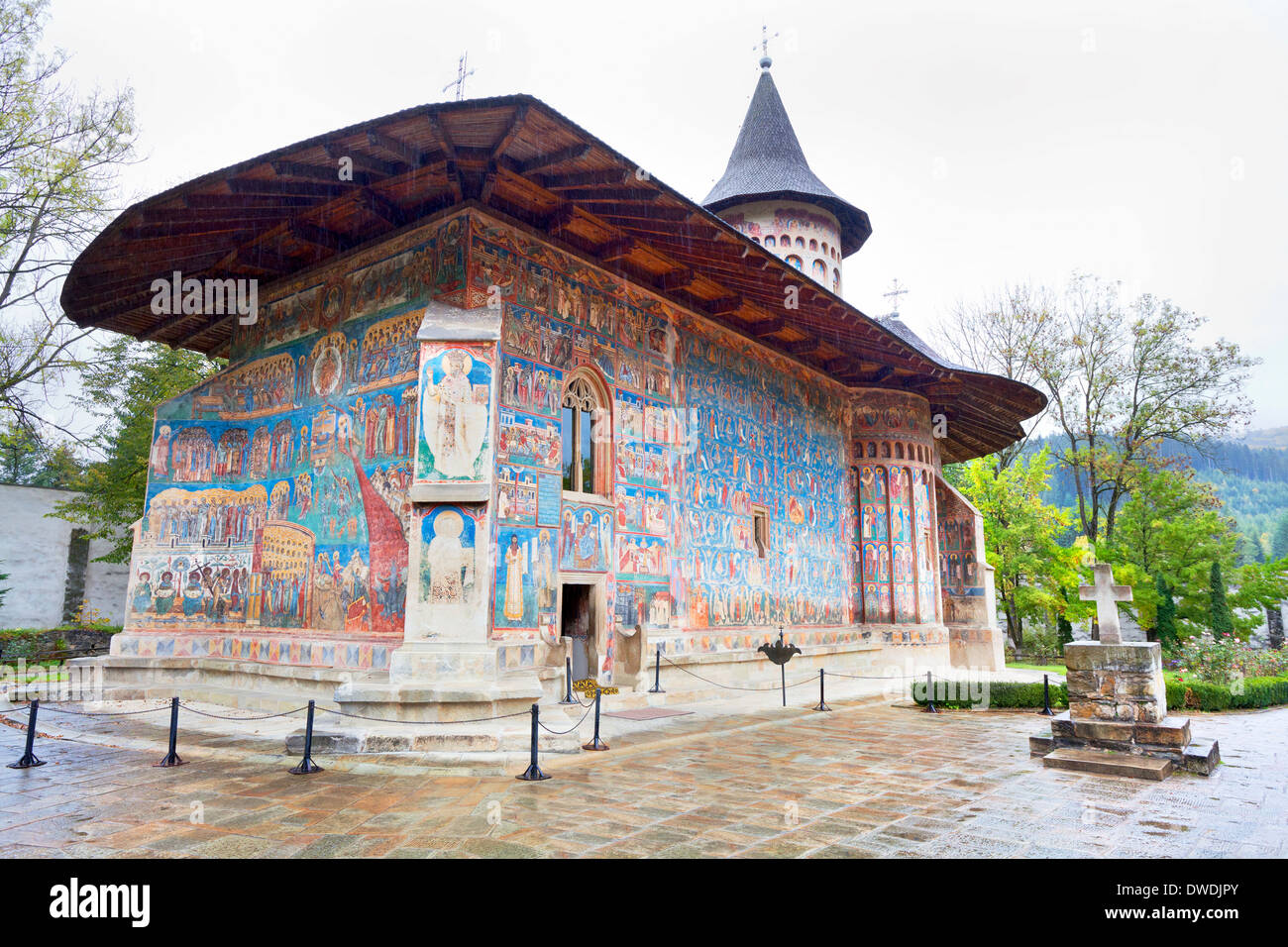 Voronet Monastery, Bucovina, Romania Stock Photo