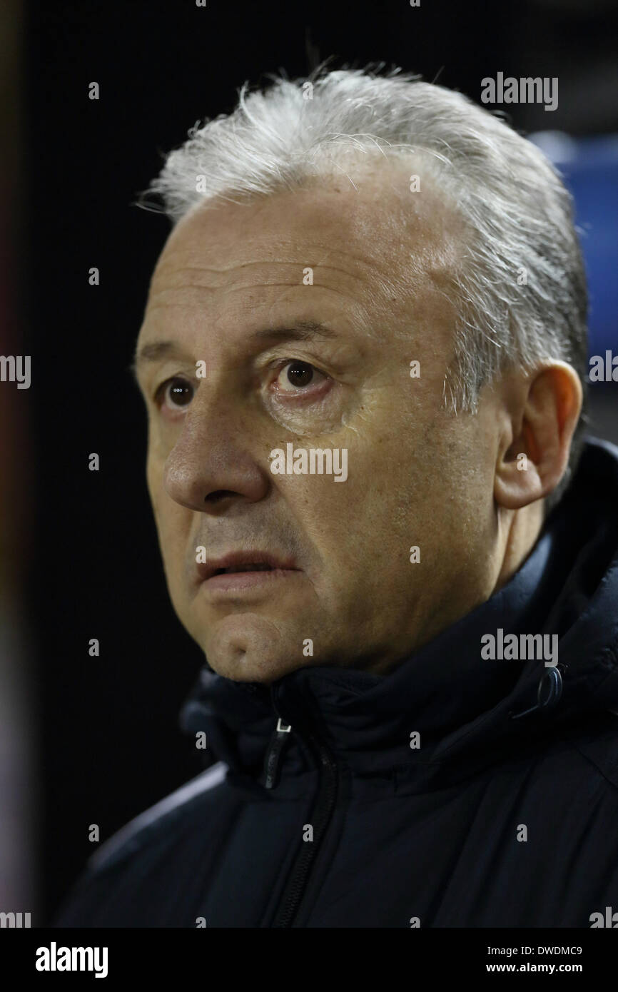 National Stadium, Tokyo, Japan. 5th Mar, 2014. Alberto Zaccheroni (JPN