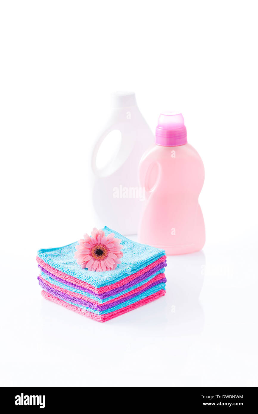 cleaning agent, bleach or fabric softener Stock Photo Alamy
