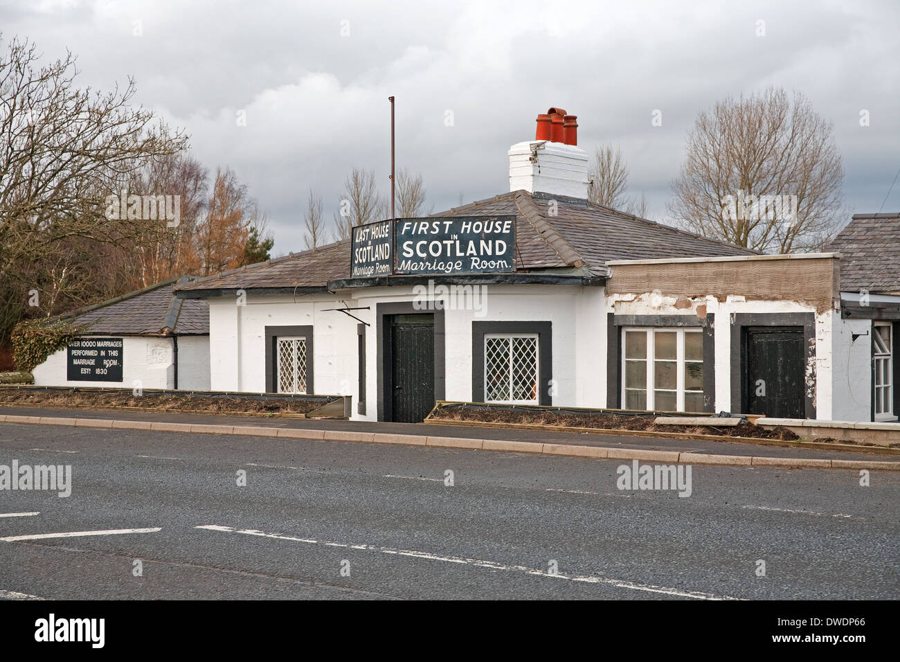 First and Last House in Scotland marriage room which is in Gretna Green