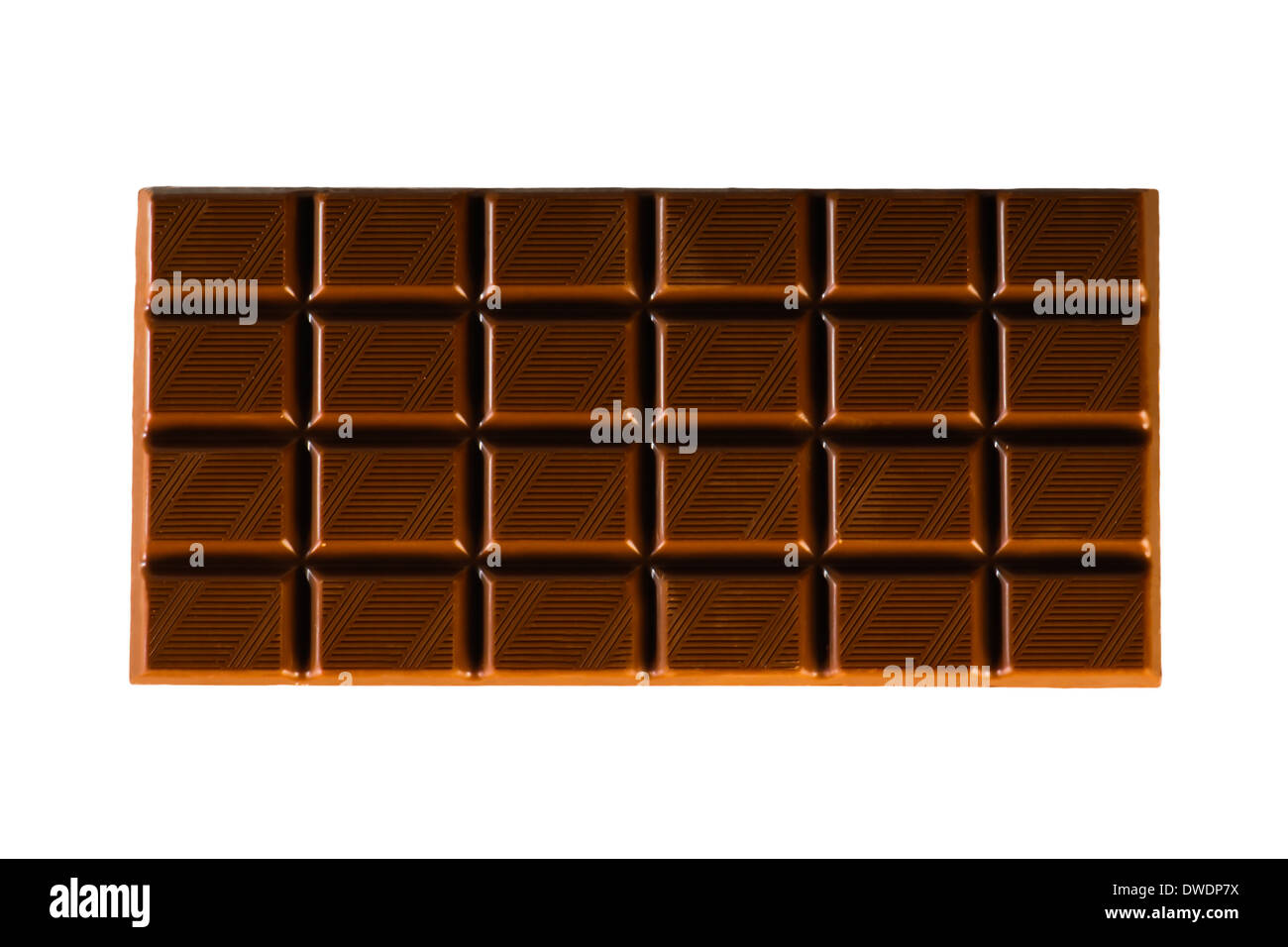 Milk Chocolate Bar on White Stock Photo