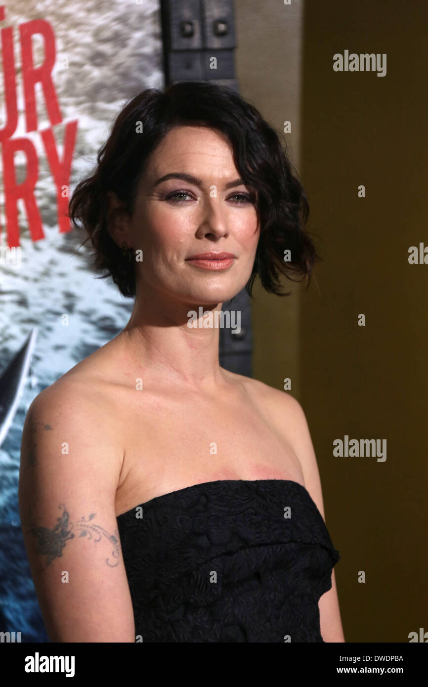 Actress Lena Headey attends the premiere of 300: Rise Of An Empire at