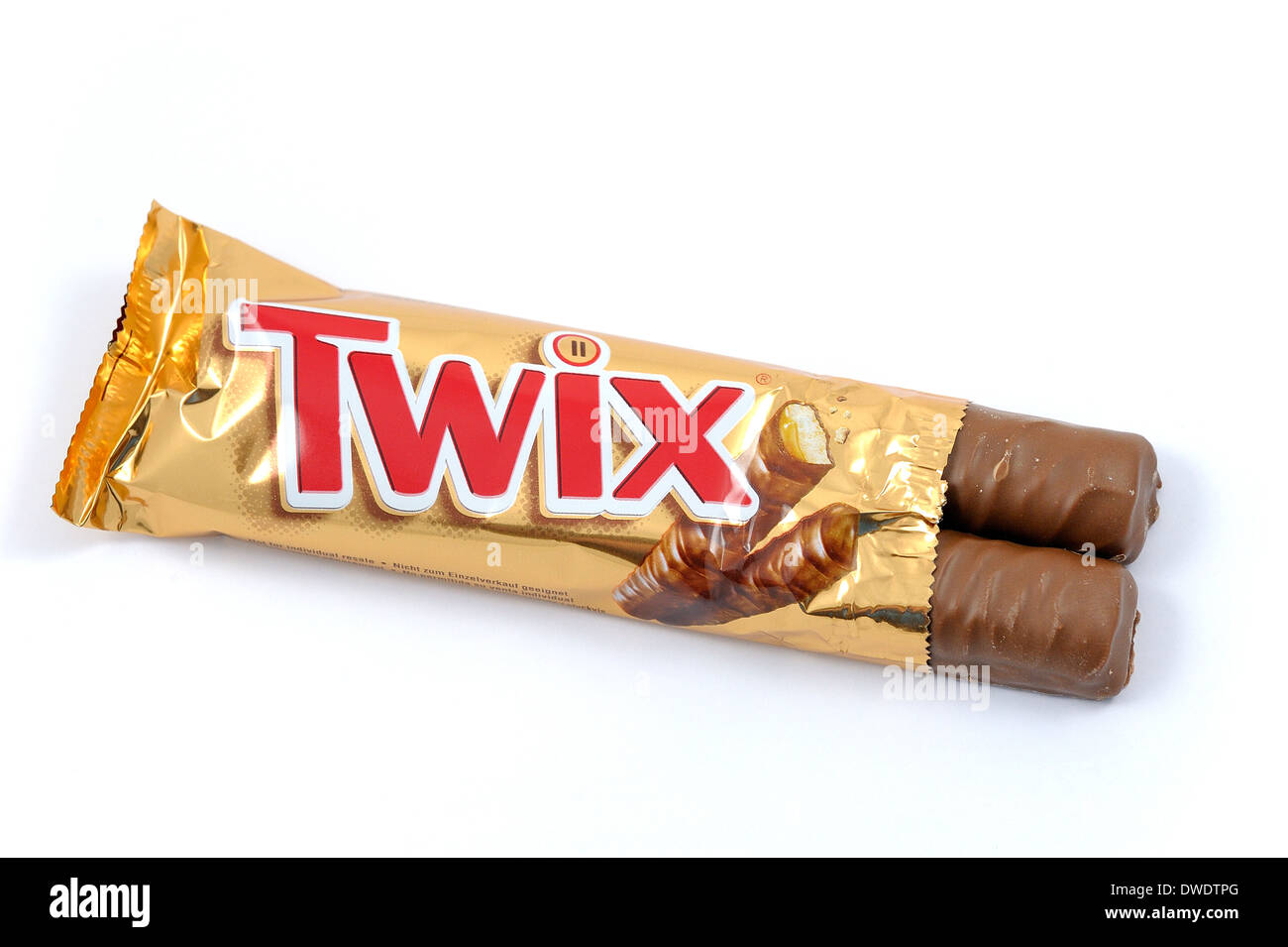 Twix Chocolate Bar on a White Background Stock Photo - Alamy