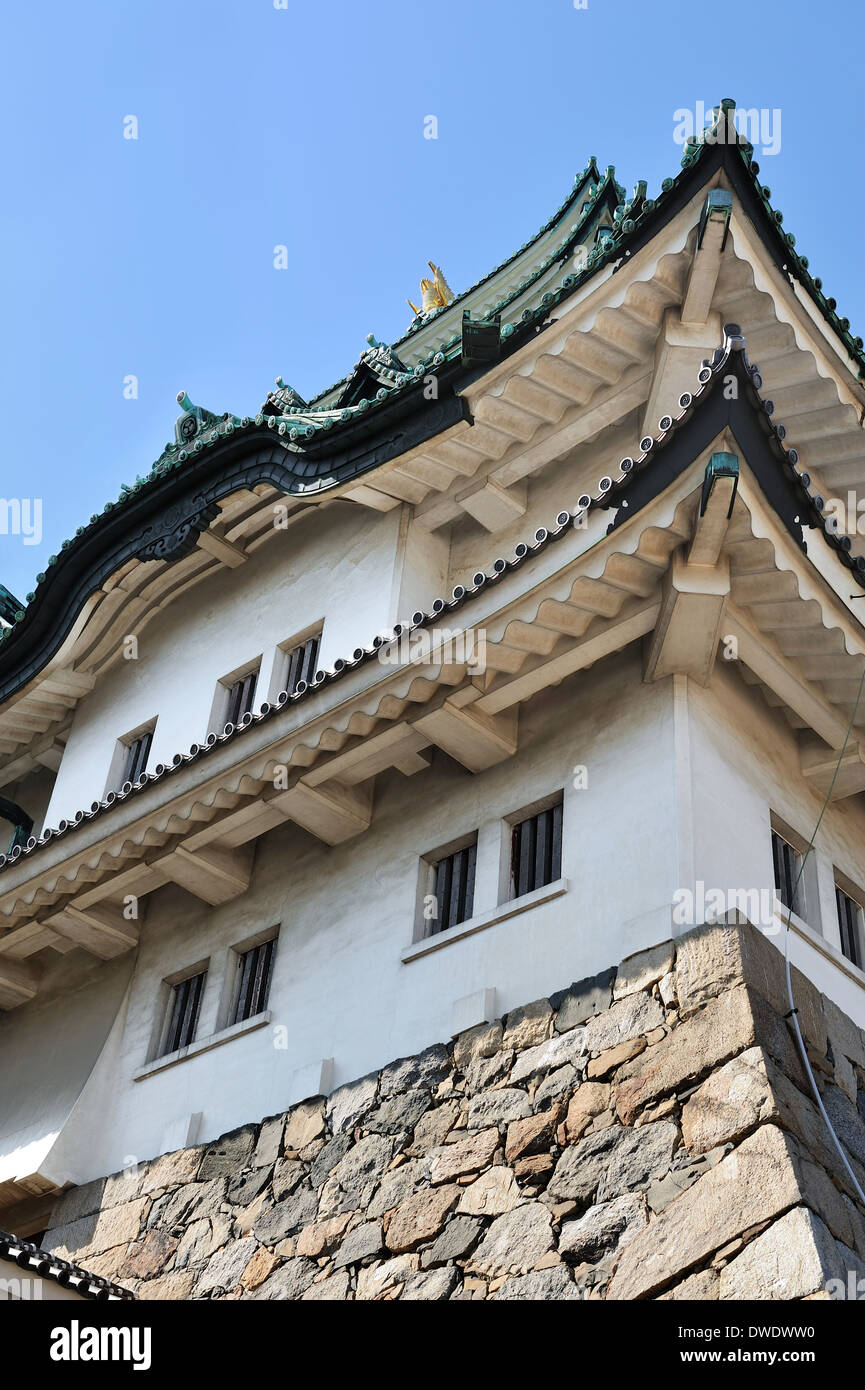 Japanese Castle in Nagoya, main keep. Stock Photo