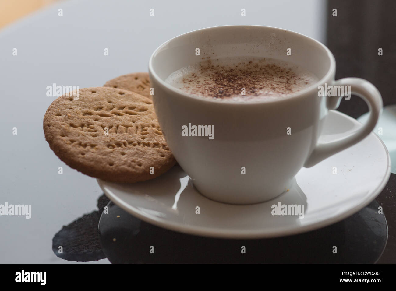 Cappuccino and Biscuits Stock Photo