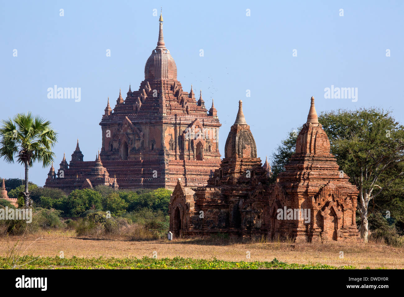 The Sulamani Temple in the Bagan Archaeological Zone in Myanmar (Burma). Stock Photo