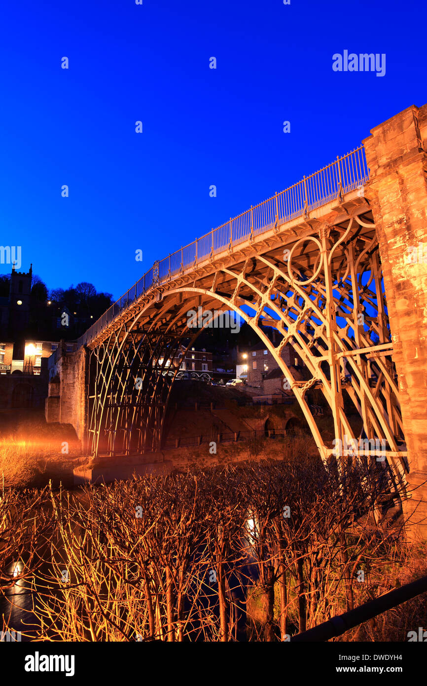 The first cast iron bridge in the world, crossing the river Severn, Coalbrookdale, Ironbridge
