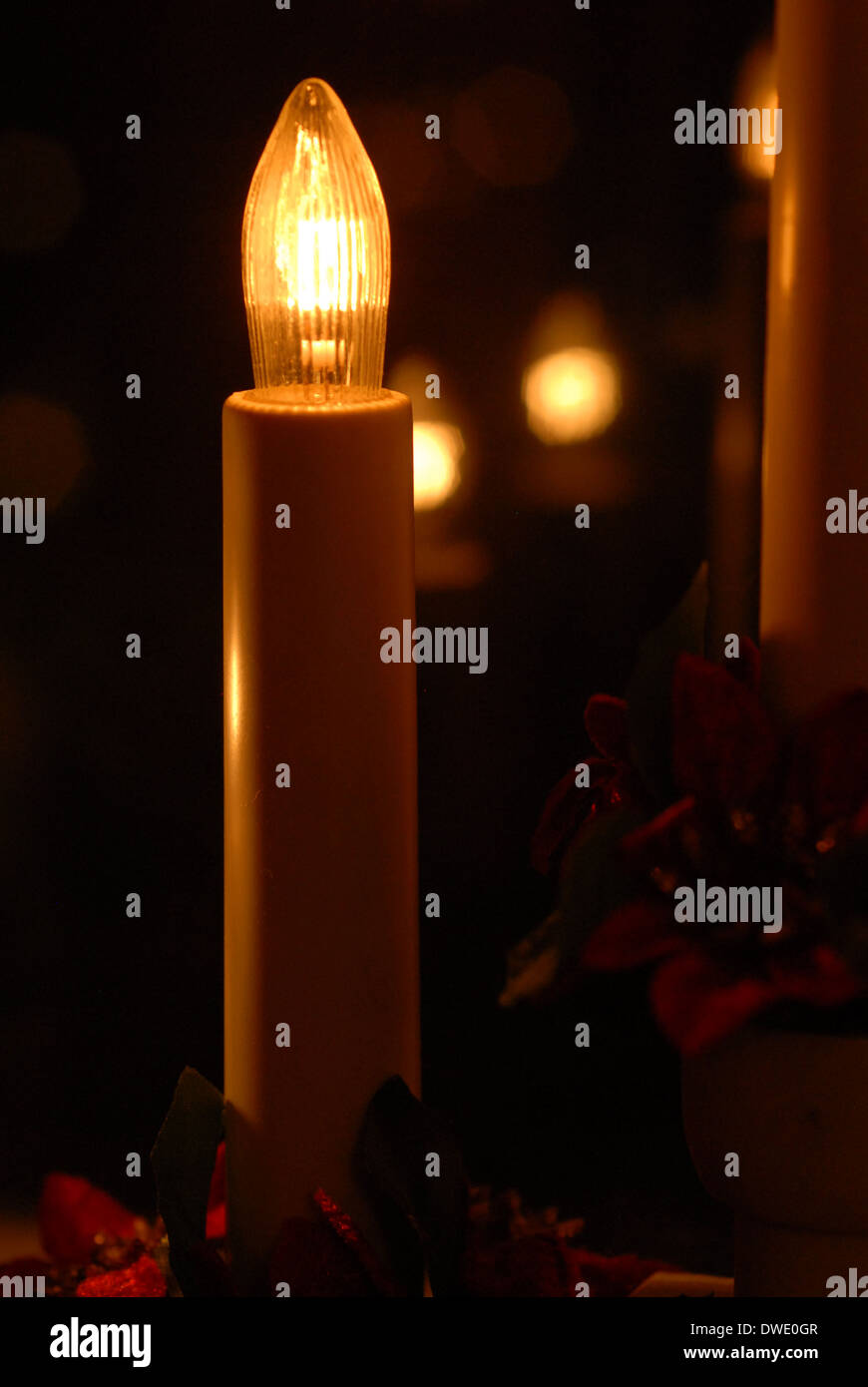 Electric advent candle Stock Photo Alamy