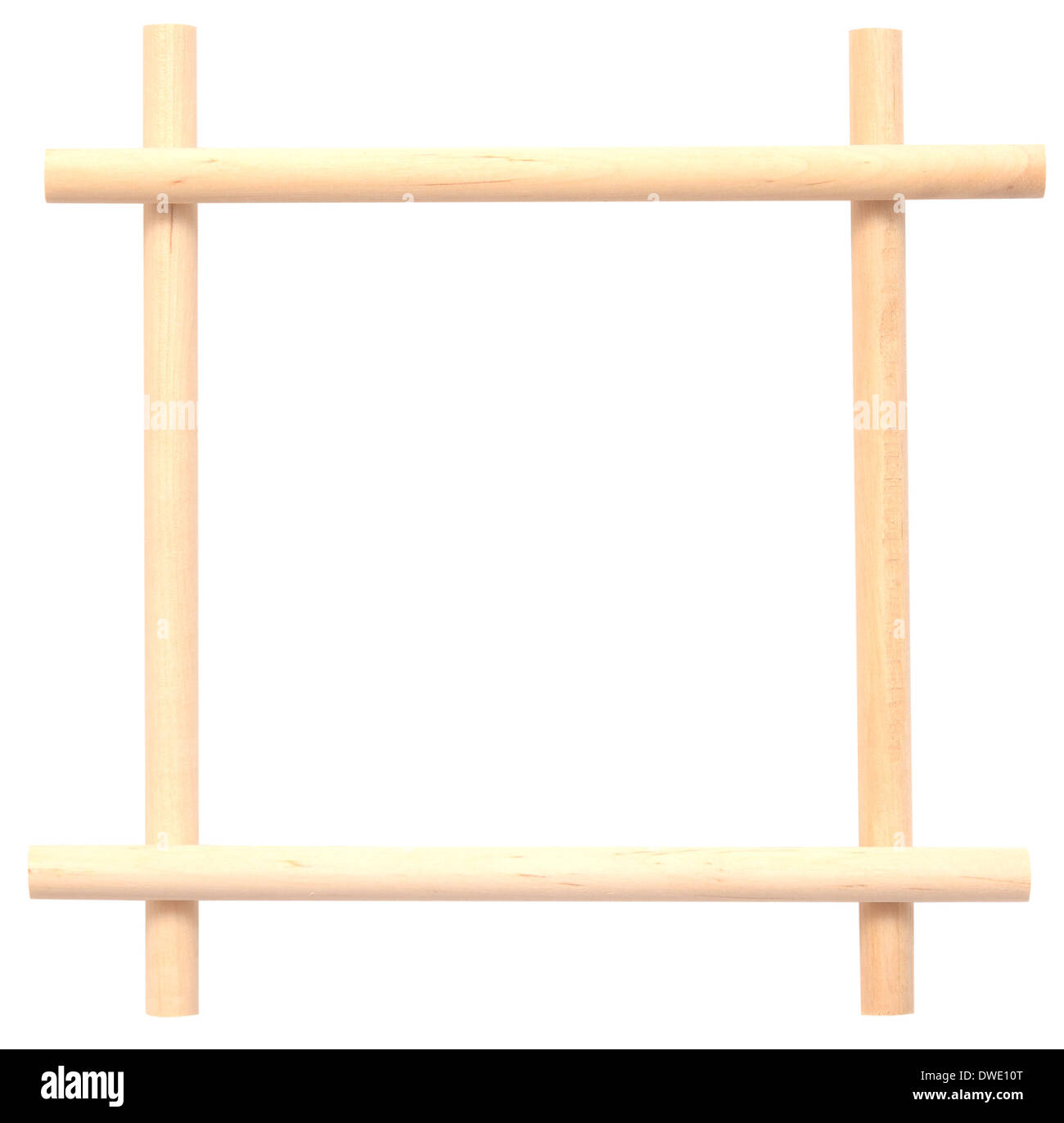 wooden frame isolated on white background Stock Photo - Alamy