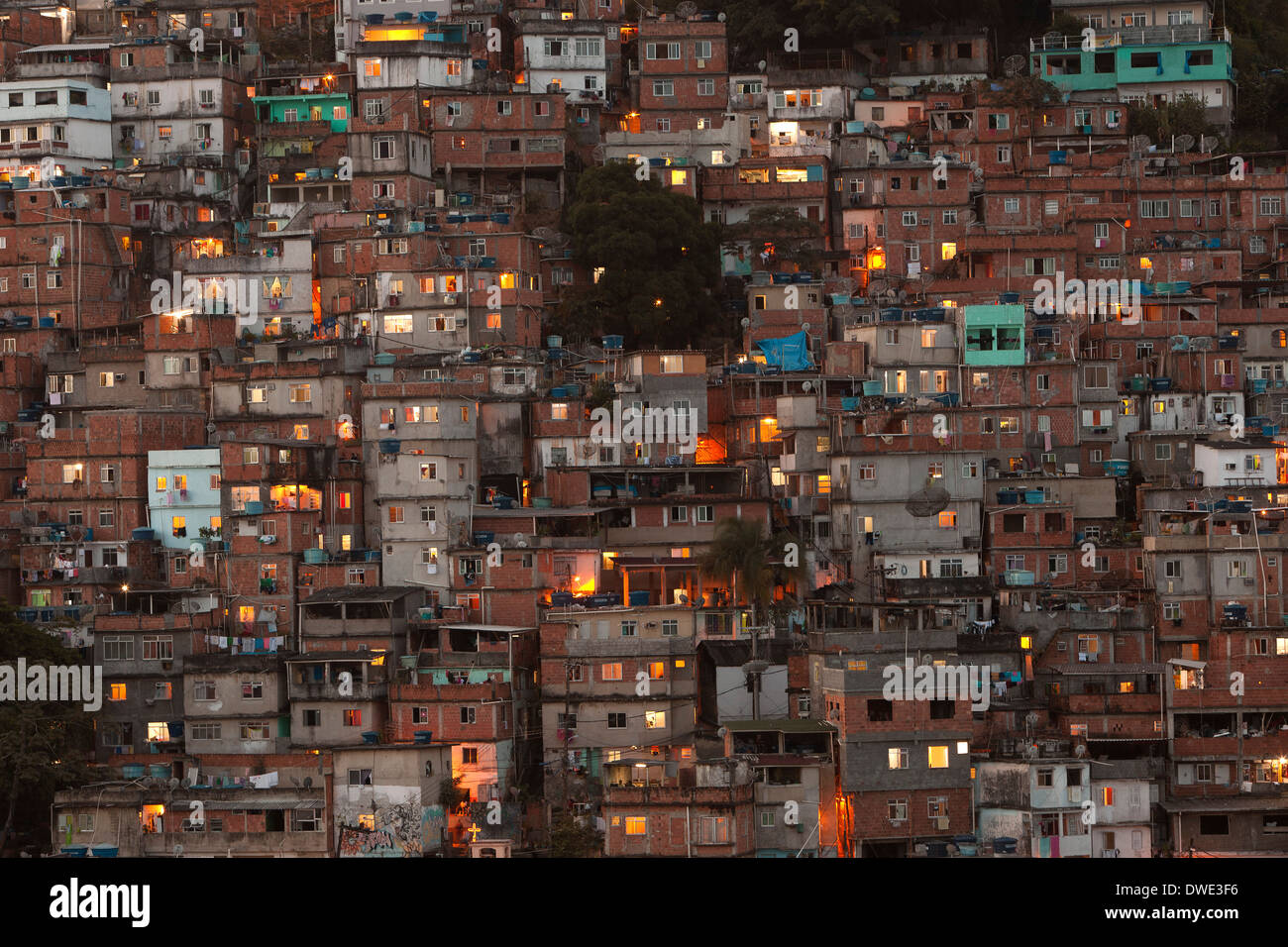 View of the Favela Cantagalo, Rio de Janeiro, BRA, Stock Photo