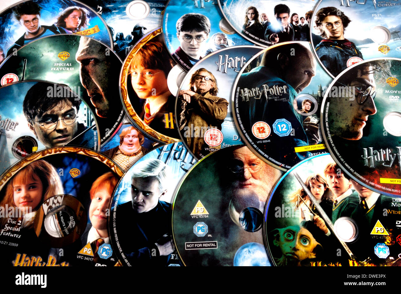 Harry Potter DVDs Stock Photo