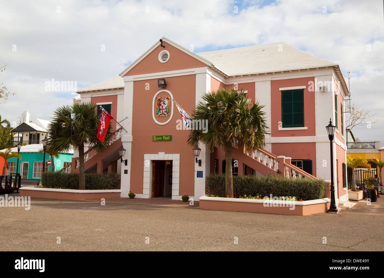 Town Hall Building At St George Bermuda Stock Photo