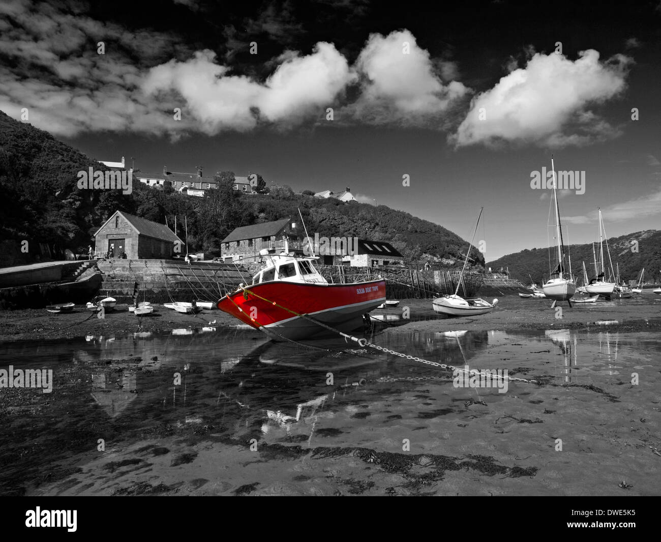 Boats in Solva Harbour, Pembrokeshire West Wales UK Stock Photo - Alamy