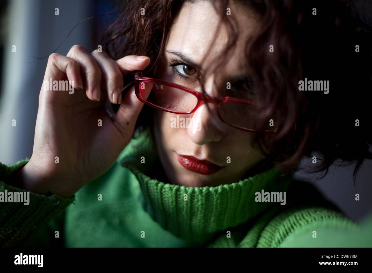 Woman eyeglasses hi-res stock photography and images - Alamy