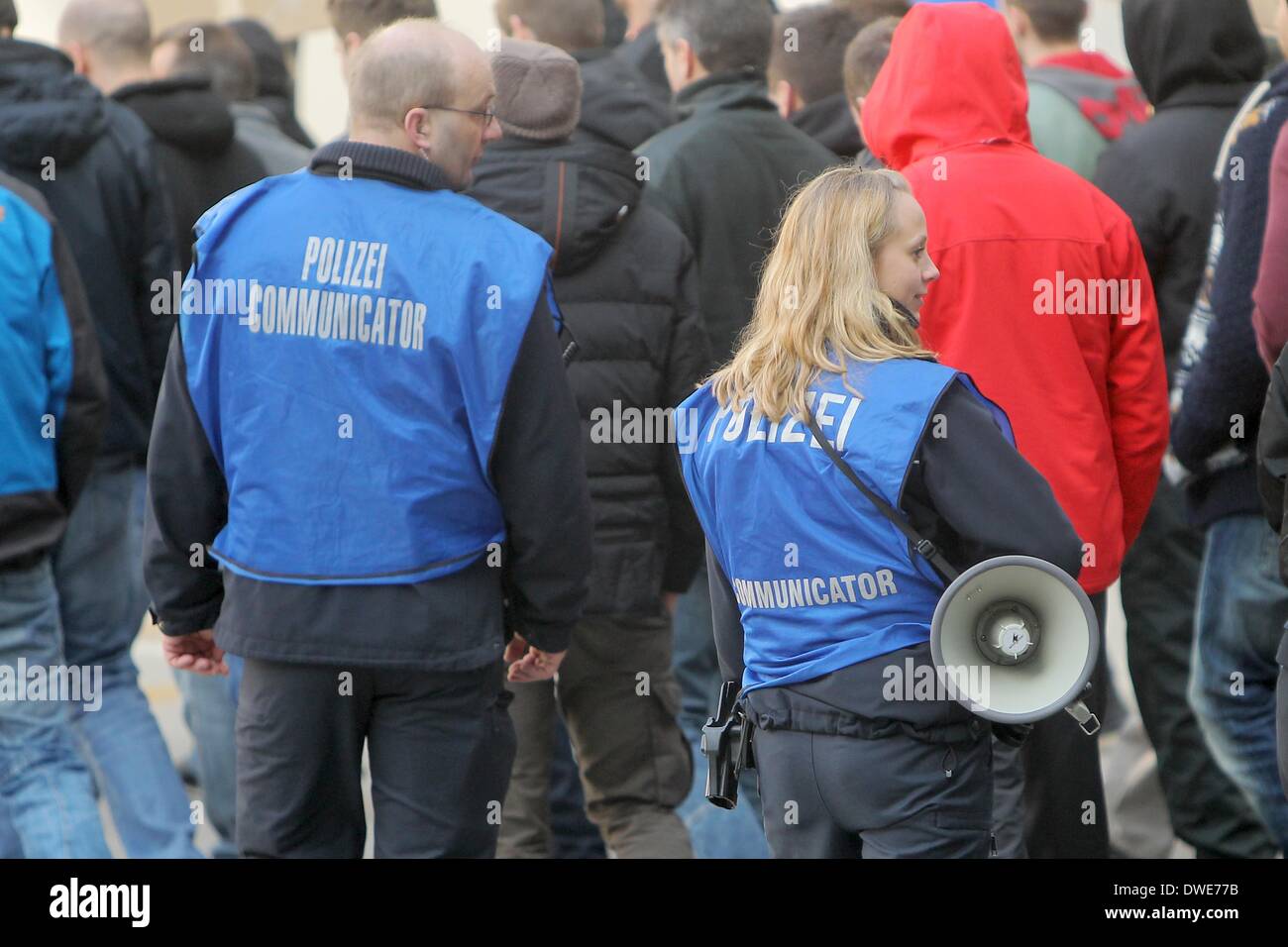 Germany Police Call Frankfurt Main, Germany. 06th Mar, 2014. Two police officers wear blue ...
