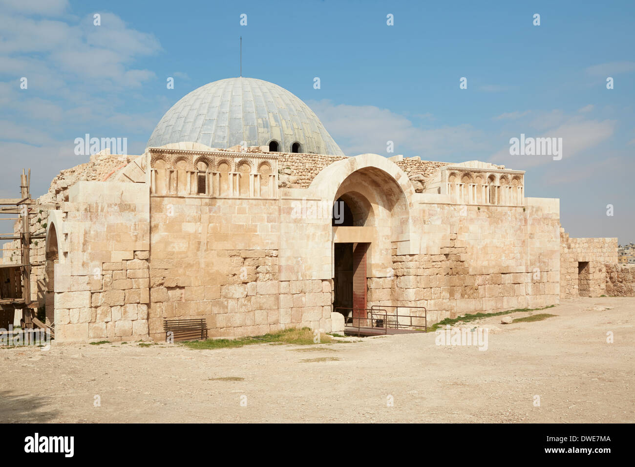 The Umayyad Palace at Jabal al-Qal'a, the old roman citadel in Amman, Jordan Stock Photo