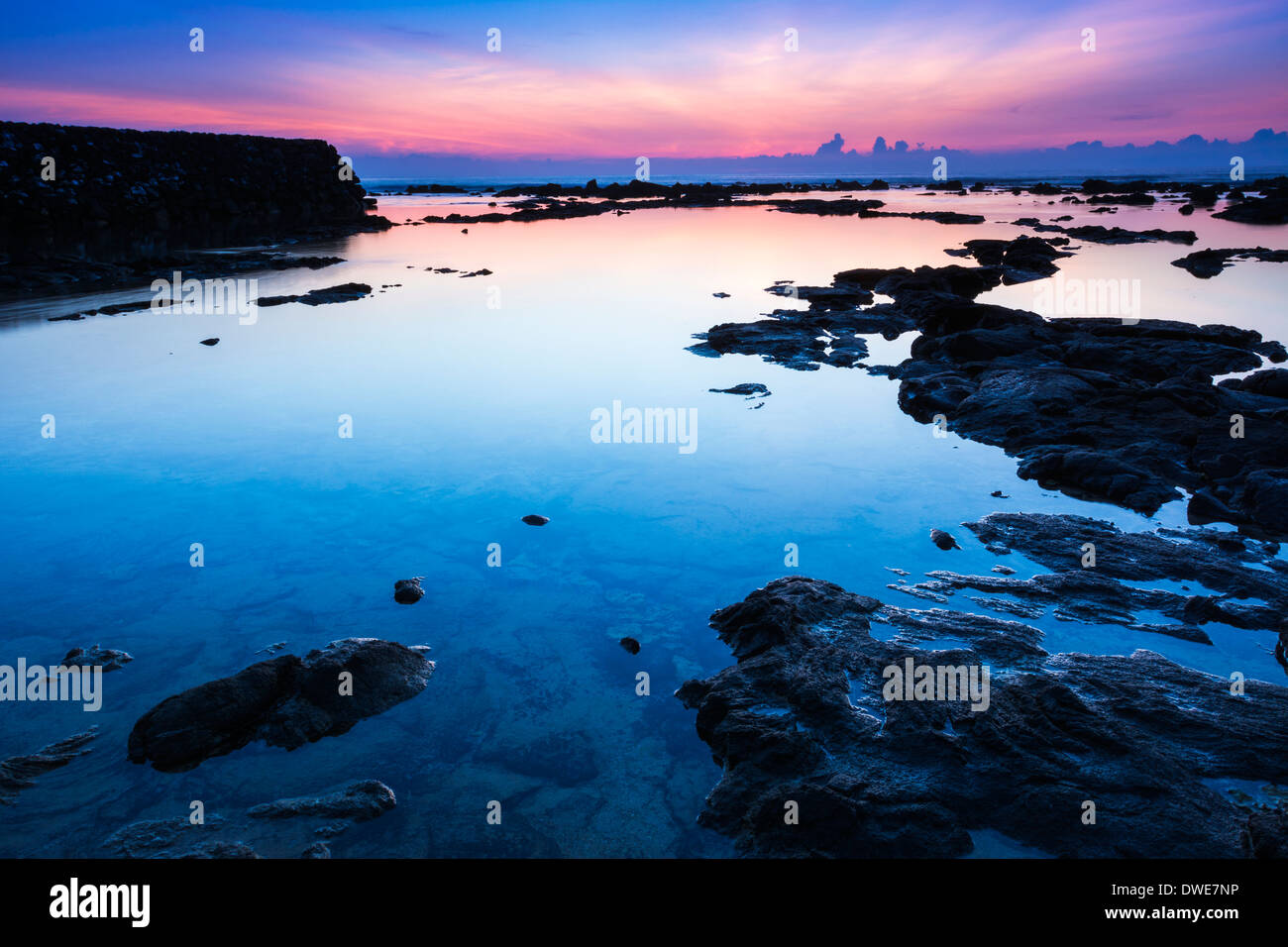 Sunset At Hapaiali I Heiau Temple For Elevating Chiefs In Keauhou Kona Coast The Big Island Hawaii Usa Stock Photo Alamy