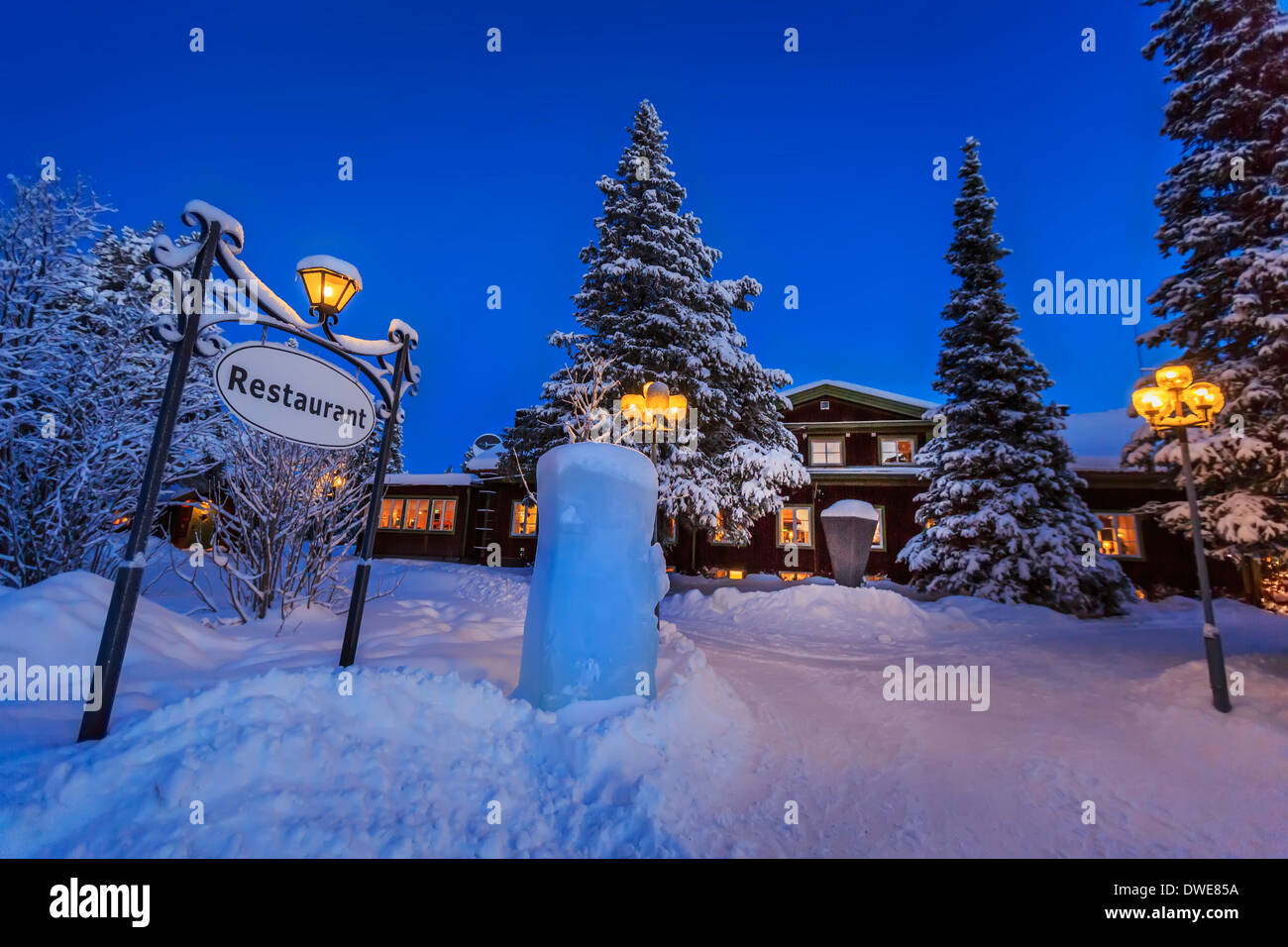 Restaurant at the Ice Hotel, Jukkasjarvi, Lapland, Sweden Stock Photo Alamy