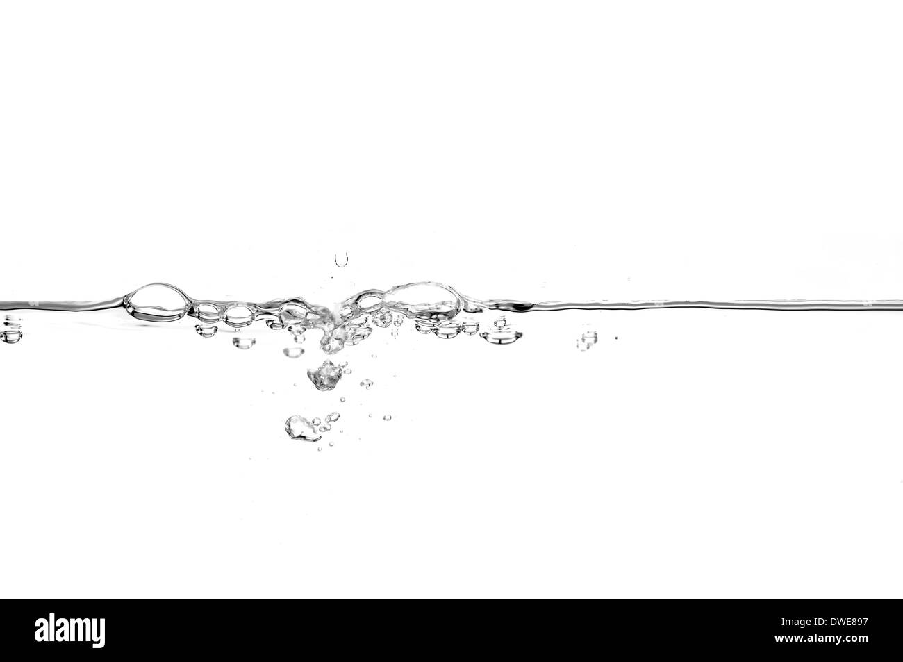 Water line with air bubbles Stock Photo Alamy