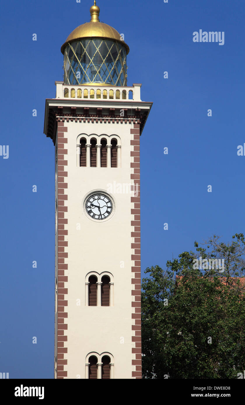 Sri Lanka; Colombo, Fort, lighthouse, clock tower Stock Photo Alamy