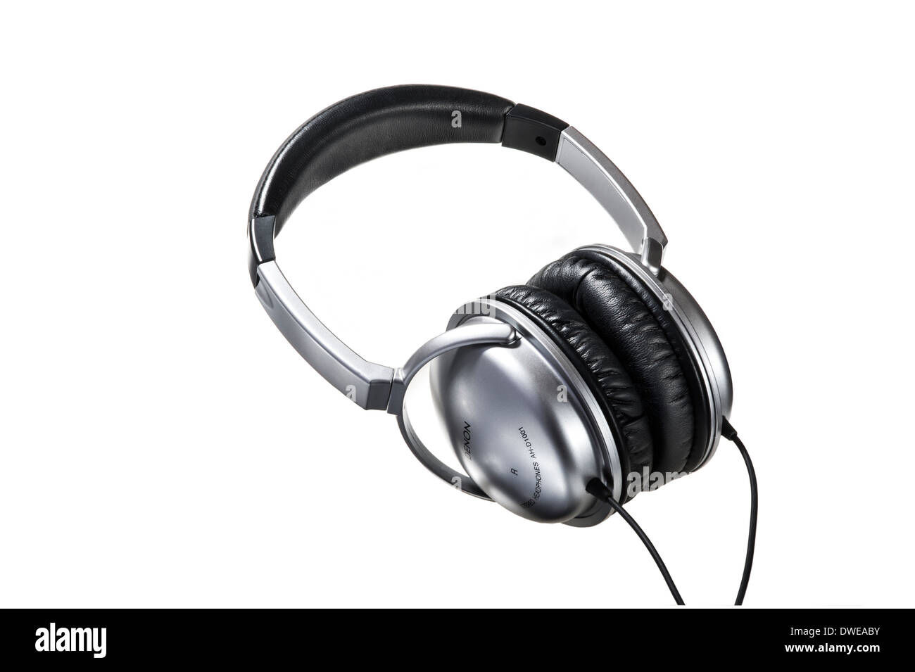 A pair of headphones on white background. Stock Photo