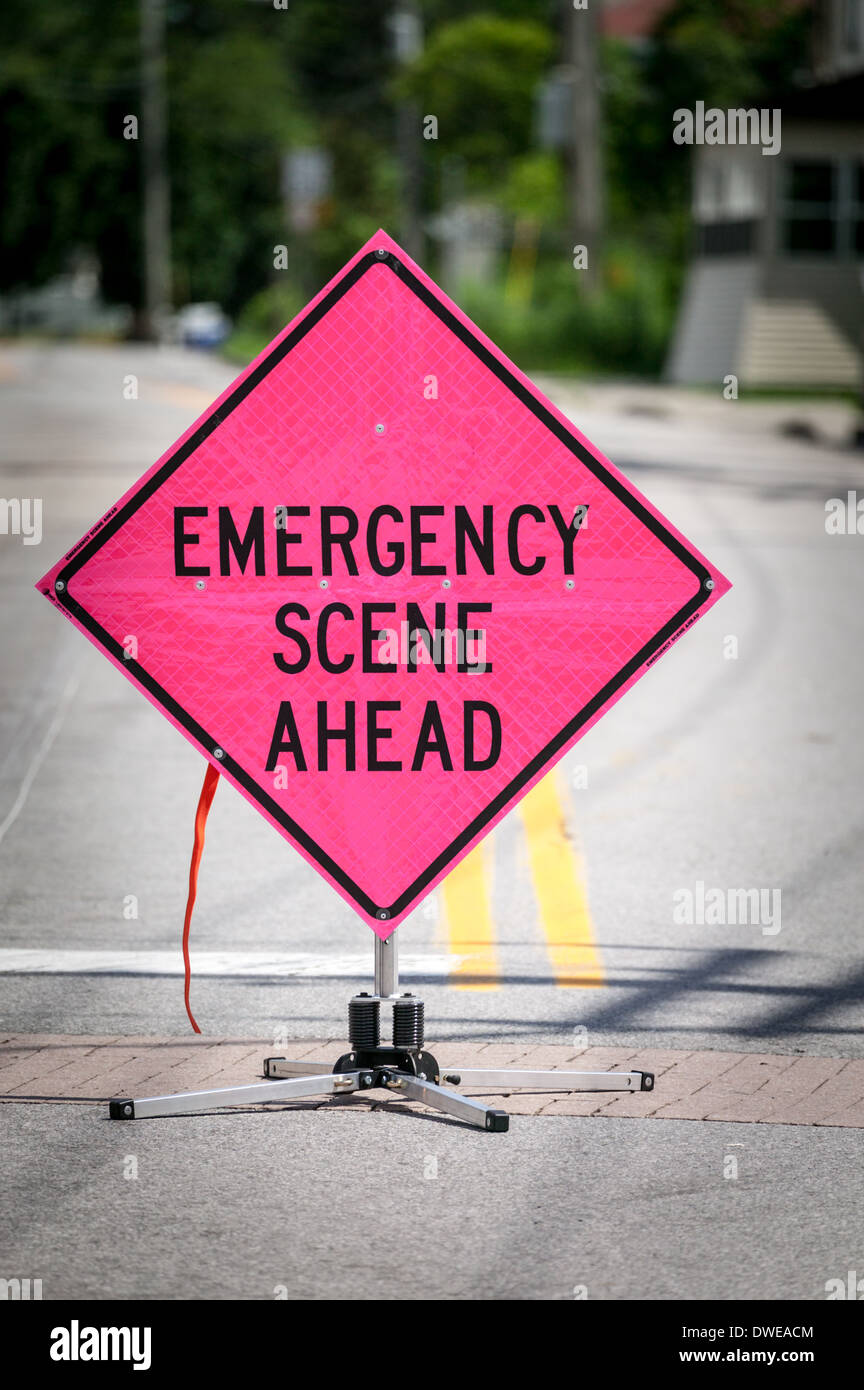 Flooding of Mohawk River, Fort Plain, New York State, USA Stock Photo