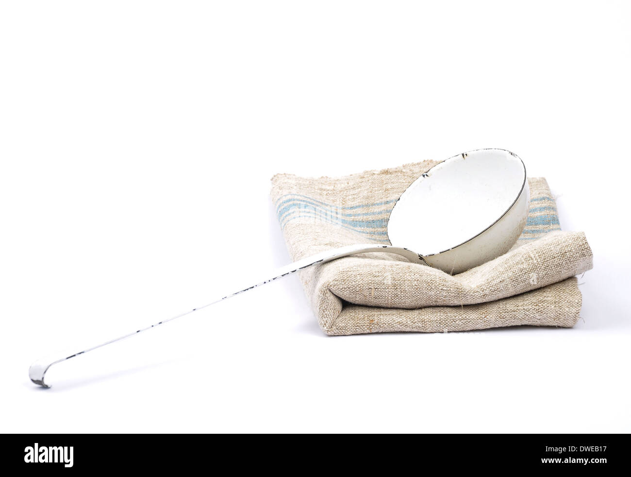Linen and ladles Stock Photo Alamy