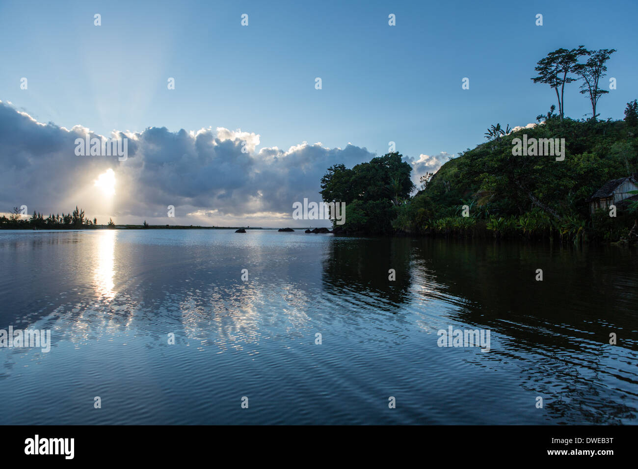 Madagascar river sunrise Stock Photo - Alamy