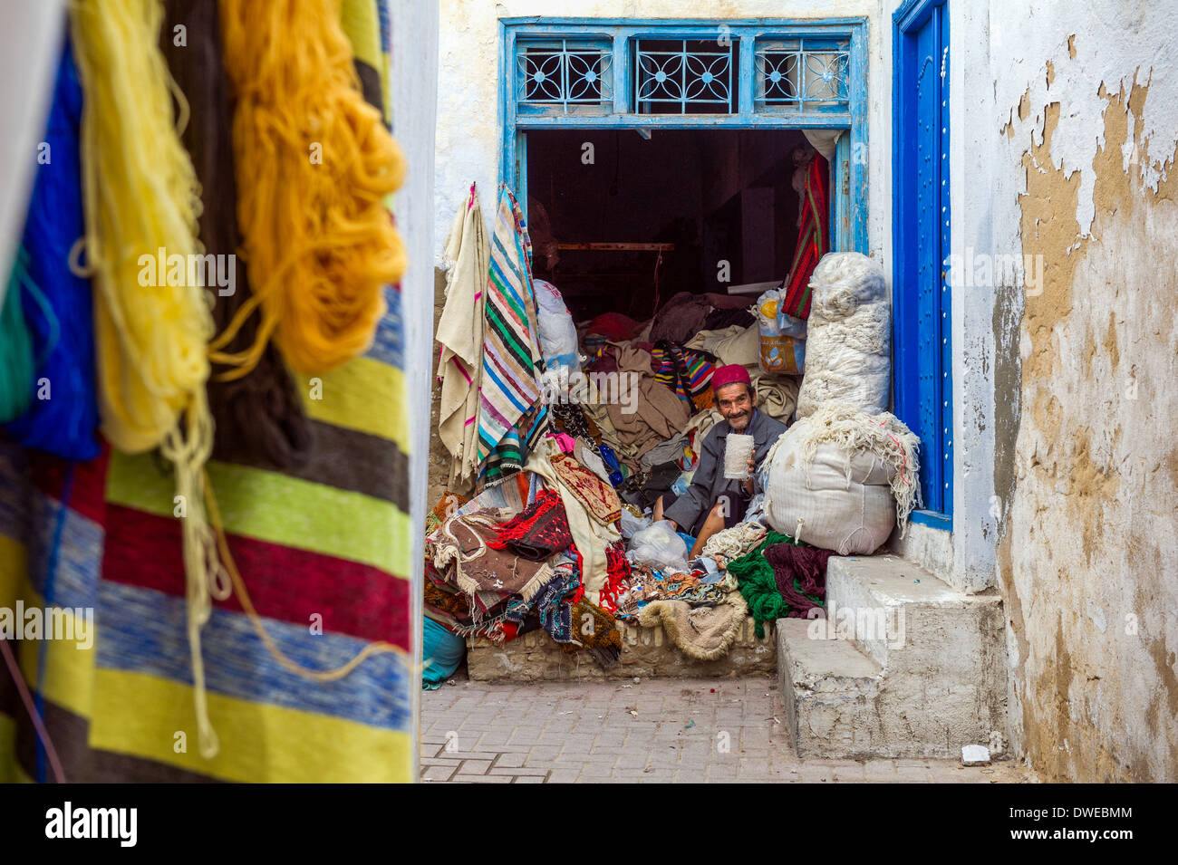 North Africa, Tunisia, Kairouan. Ragman. Stock Photo