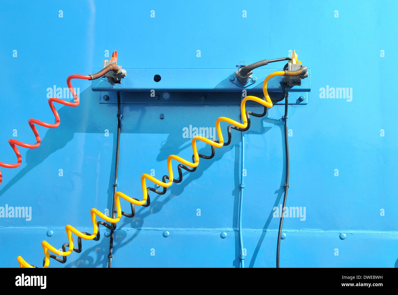 electrical connection between a truck and trailer Stock Photo Alamy