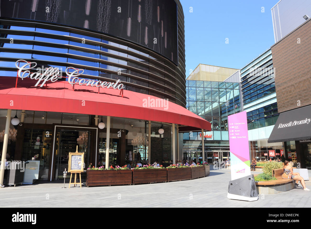 Westfield shopping centre in Stratford, East London E20, England, UK Stock Photo