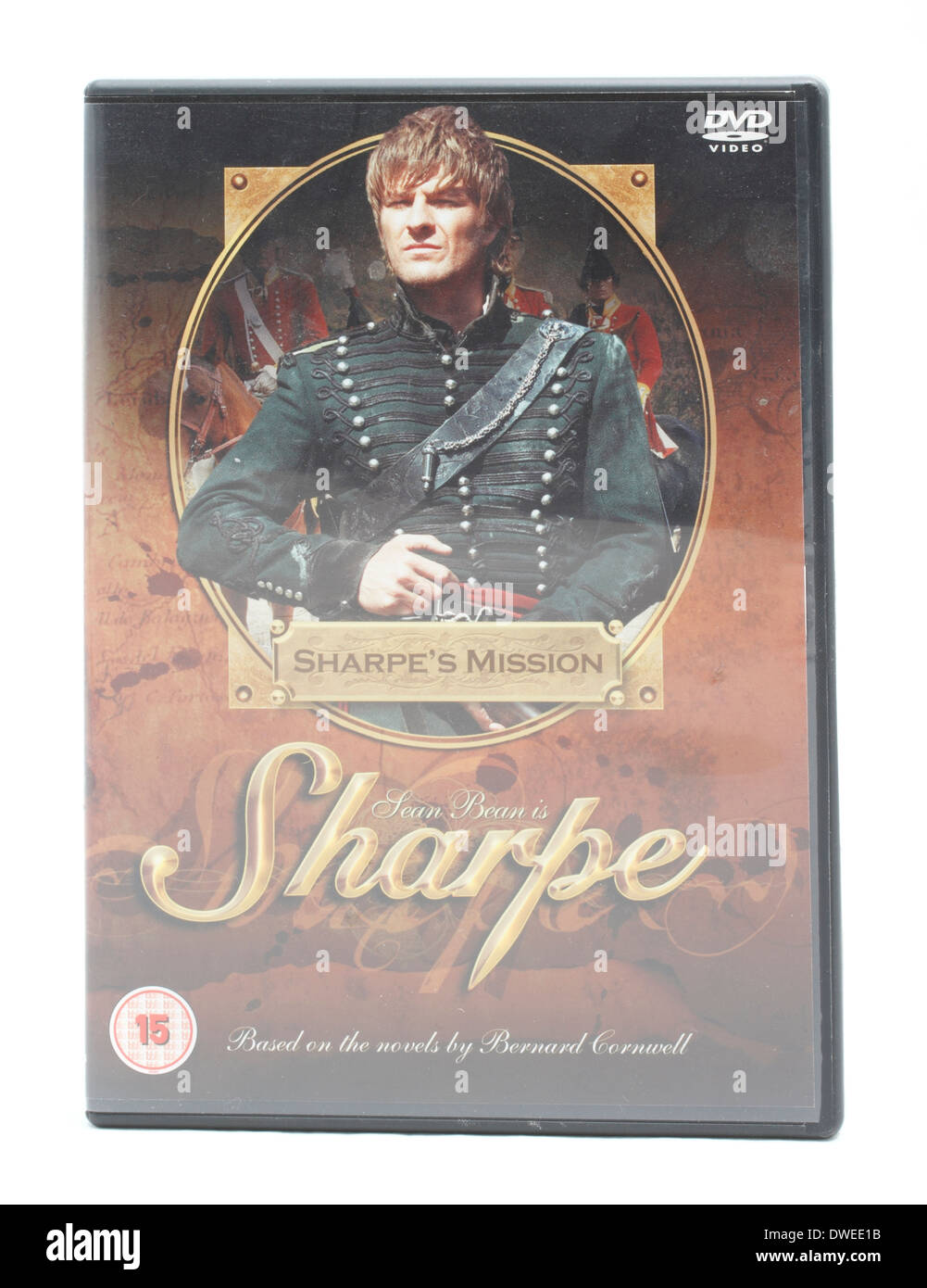 Sean Bean as Sharpe - film . Sharpe's Mission. DVD Stock Photo - Alamy