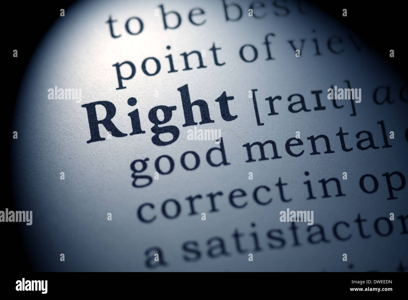 RIGHT DEFINITION DICTIONARY visual data 3