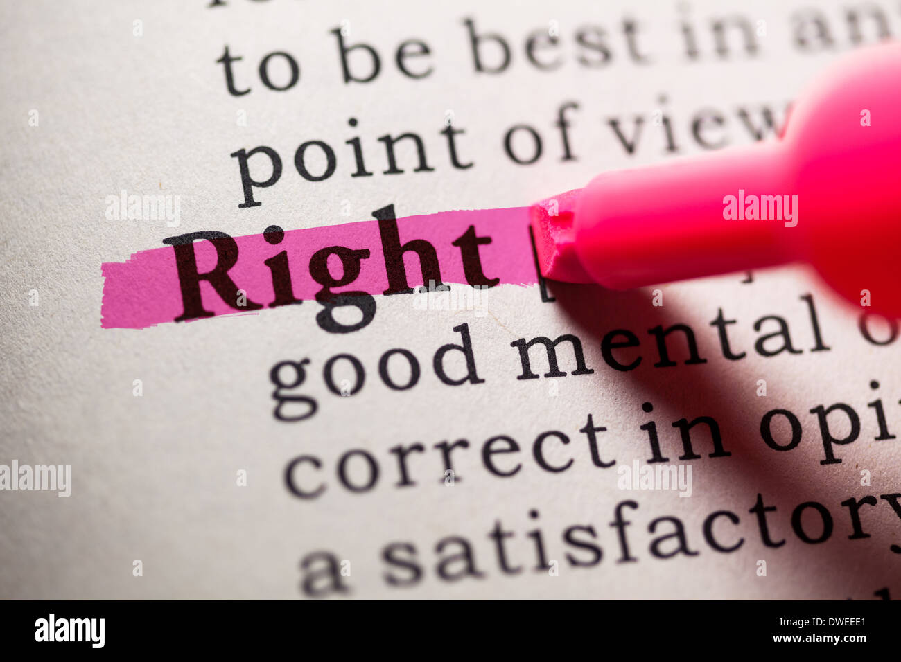 RIGHT DEFINITION DICTIONARY visual data 5