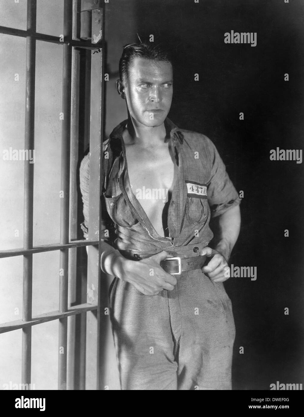 Chester Morris, onset of the Film, "The Big House" directed by W. Hill, 1930 Stock Photo