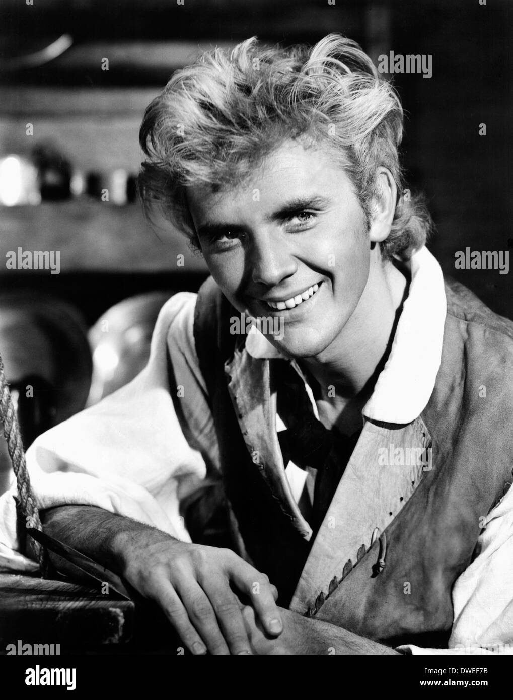 Terence Stamp, on-set of the Film, "Billy Budd" directed by Peter Ustinov, 1962 Stock Photo