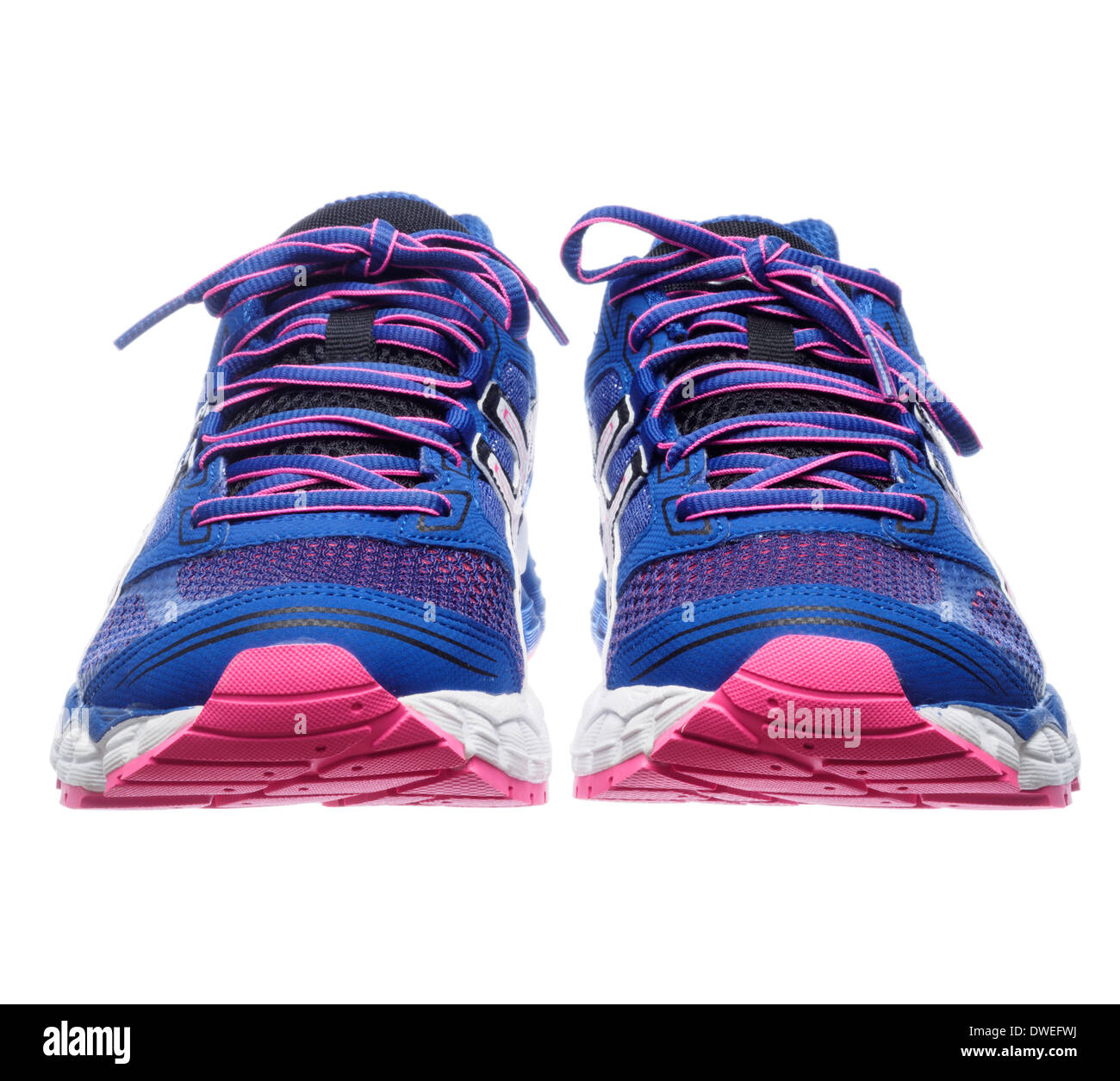 Blue and pink Asics Gel Pulse 5 running shoes Stock Photo - Alamy