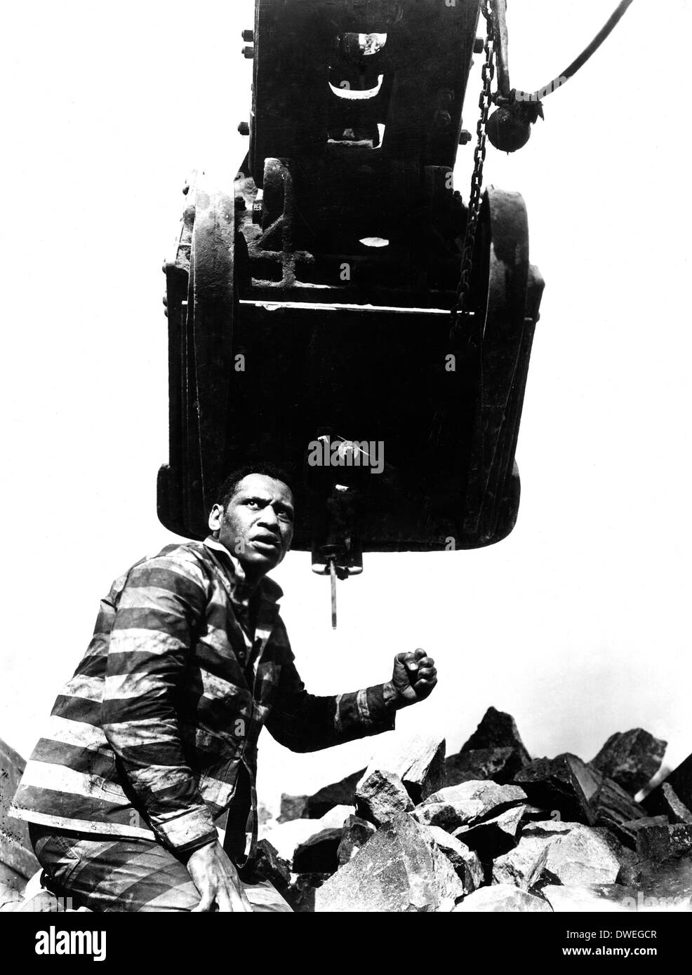 Paul Robeson, on-set of the Film, 'The Emperor Jones' directed by Dudley Murphy, 1933 Stock Photo