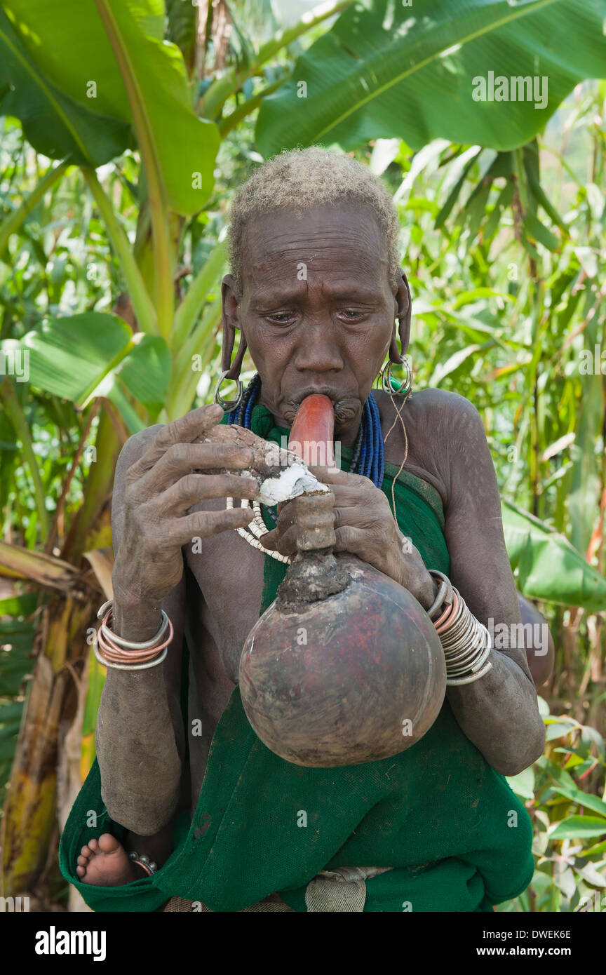 Surma woman Stock Photo