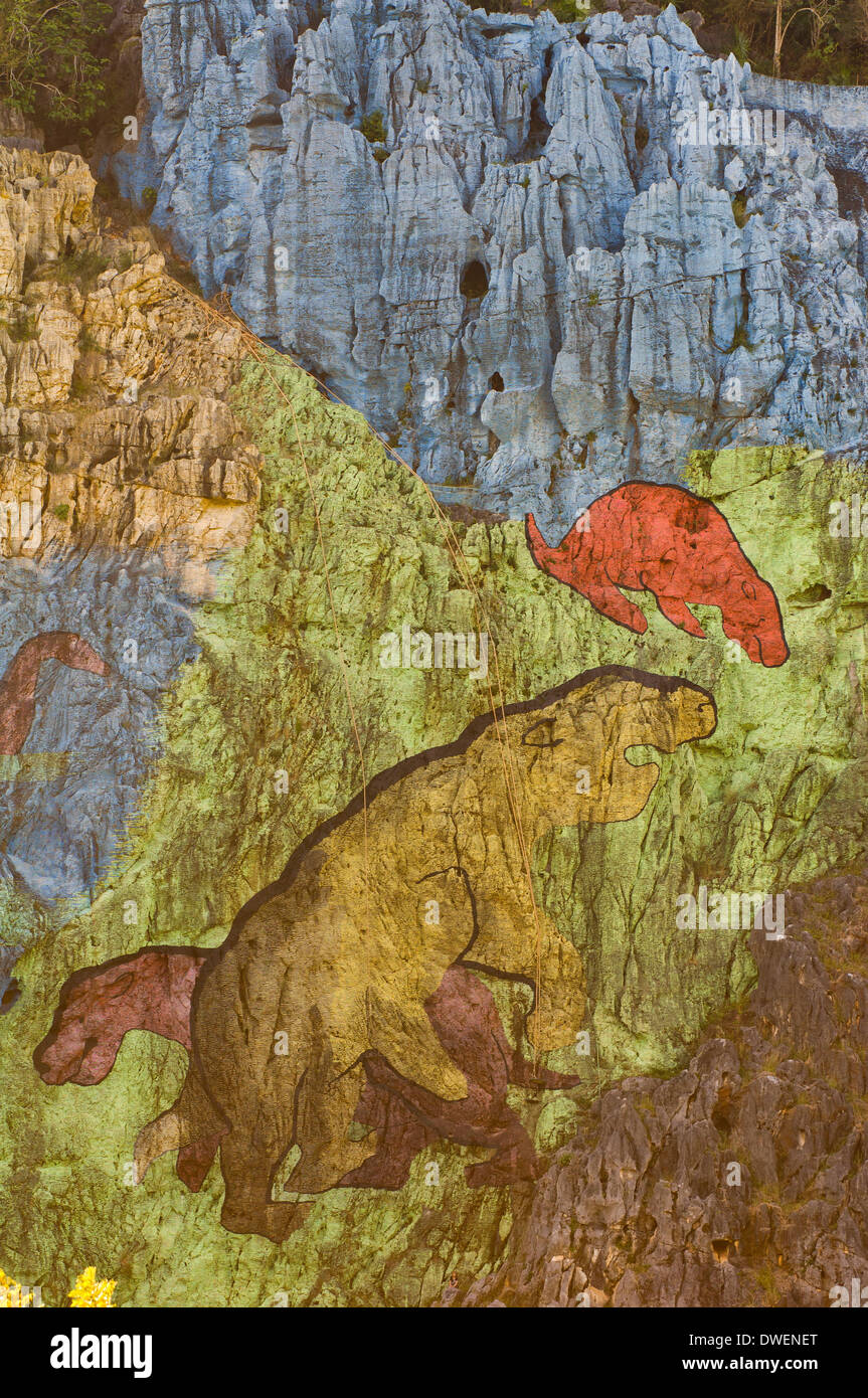 Mural de la Prehistoria, Vinales Stock Photo