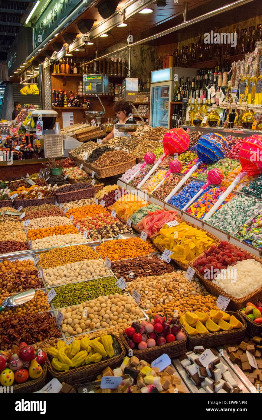 The famous St Joseph Food Market Eixample district of Barcelona