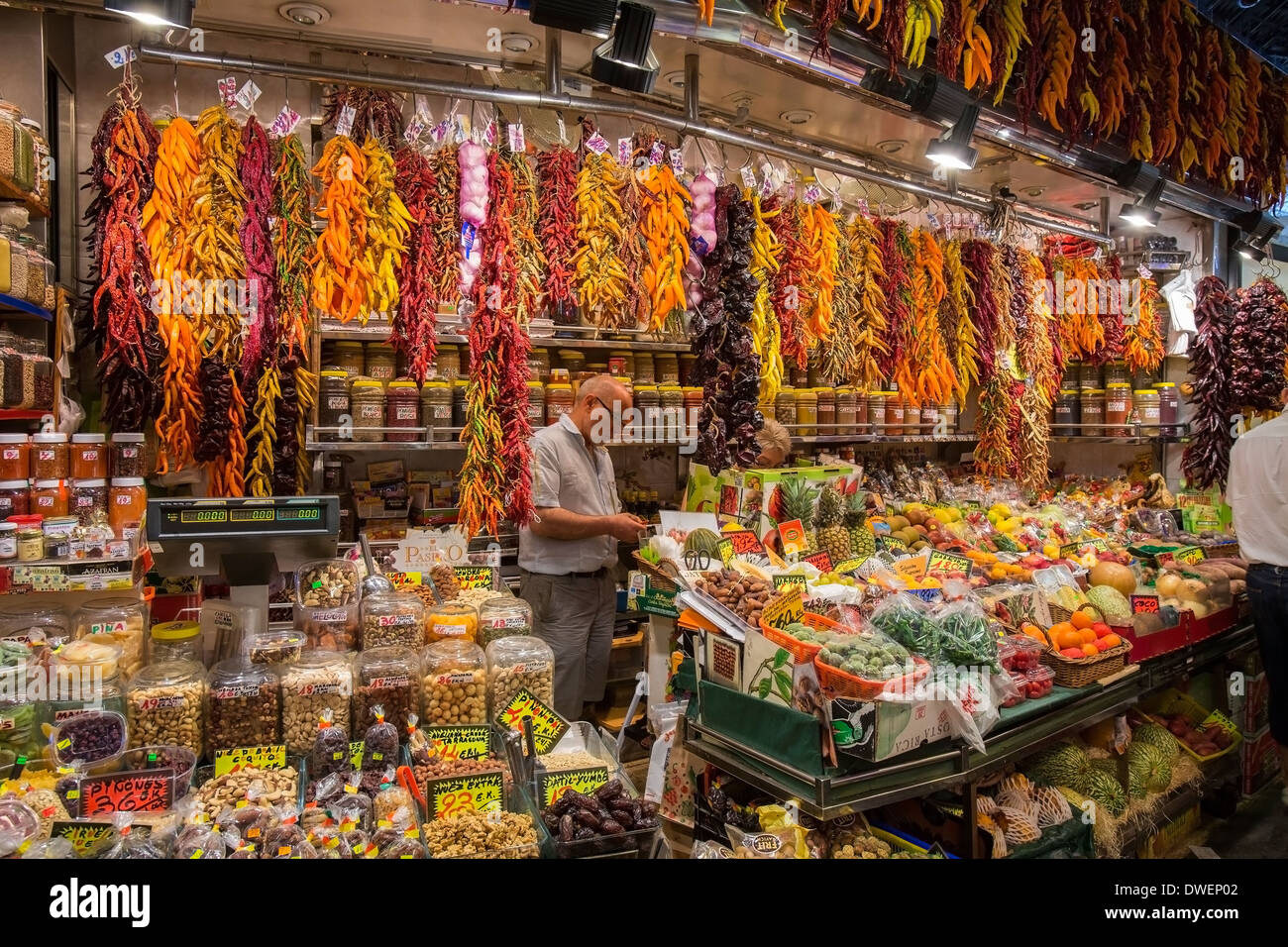 The famous St Joseph Food Market Eixample district of Barcelona